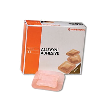 Allevyn Adhesive Hydrocellular Dressing With Pad by Smith & Nephew - Smith & Nephew Allevyn„¢ Adhesive Hydrocellular Dressing 3 inch x 3 inch with 2 inch x 2 inch Pad Box of 10