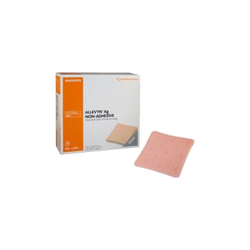 Allevyn AG Non-Adhesive Absorbent Silver Barrier Hydrocellular Dressing by Smith & Nephew - Smith & Nephew Allevyn„¢ AG Non-Adhesive Absorbent Silver Barrier Hydrocellular Dressing with Foam Core, 4 inch x 4 inchEach