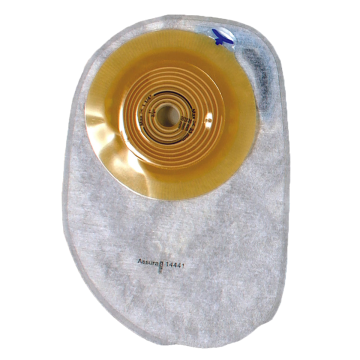 Ostomy Pouch Assura® Standard Wear One-Piece System 8-1/2 Inch Length, Maxi Convex Light, Trim to Fit Opaque 3/4 to 1-1/4 Inch Stoma Closed End