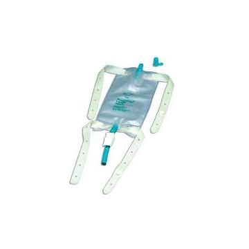 Dispoz-A-Bag Leg Bag with Rubber Cap Valve by Bard Medical - 19 oz, Medium,Latex Strap, without Flip-Flo„¢ Valve