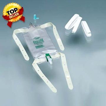 Dispoz-a-Bag Leg Bags with Flip-Flo Valve by Bard Medical - Box of 4, 19 oz with Straps