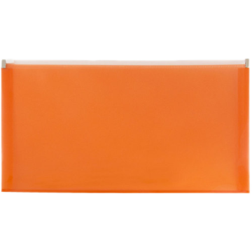 #10 Business Plastic Envelopes with Zip Closure - Bright Orange