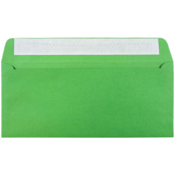 #10 Square Flap Envelopes (4 1/8 x 9 1/2) with Peel & Seal - Holiday Green 32lb