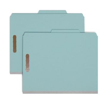 Pressboard Classification File Folders, 1 Divider, 2 inch Expansion - Red / Letter / 10