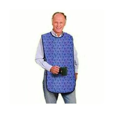 Mealtime Protector, 18" x 36", Blue Paisley, Cotton, Full Length Bib
