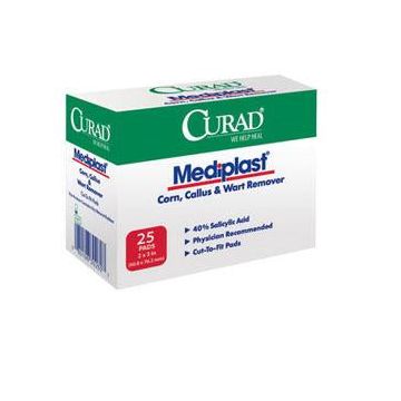 Curad 40% Salicylic Acid Plaster 2" x 3" - Box of 25