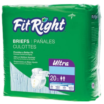 FitRight Ultra Brief - Bag of 20 - Large 48 inch - 58 inch