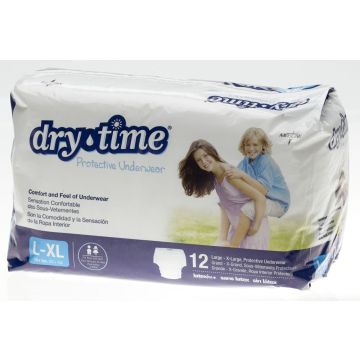 DryTime Youth Protective Underwear Large/Extra-Large, 20" to 28" - Bag of 12