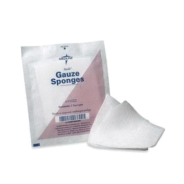 Nonsterile U.S.P Type VII Woven Gauze Sponges 12 ply - Package of 200 - 2 Inch L x 2 Inch W