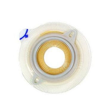 Coloplast Assura Two-Piece Pre-Cut Non-Convex Flat Extra-Extended Wear Skin Barrier with Flange and Belt Tabs 3/4" Stoma Opening, 1-9/16" Flange - Box of 5