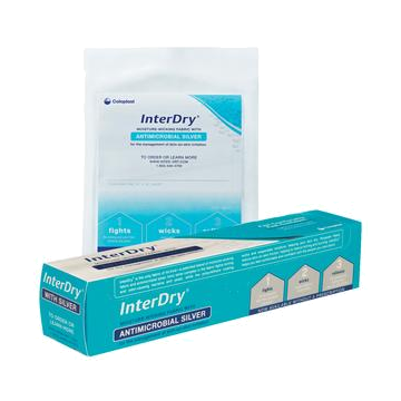 InterDry Ag Textile with Antimicrobial Silver Complex by Coloplast - 10 Inch x 36 Inch
