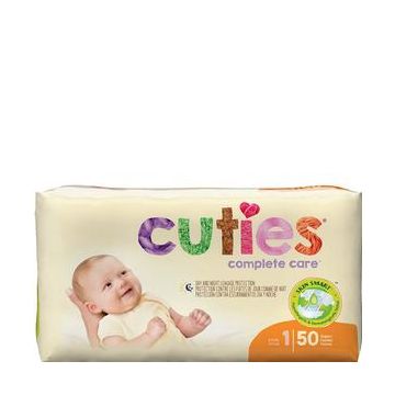 Unisex Baby Diaper Cuties by First Quality - Size 3-16 to 28 lbs. / Package (36 Each) / Heavy Absorbency