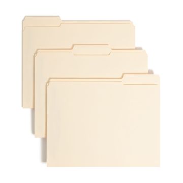 SafeSHIELD Reinforced Tab Fastener File Folders - Manila / Legal / 50