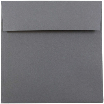6 x 6 Square Envelopes - Dark Smoke Gray 24lb
