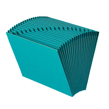 Colored Expanding Files, 21 Pockets, Alphabetic A-Z - Teal / Letter / 1
