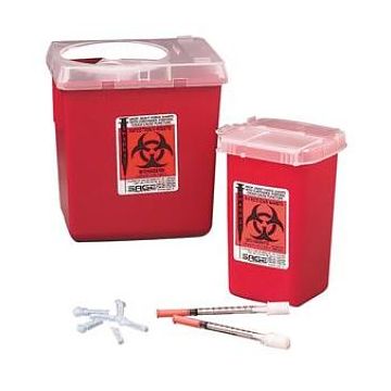 SharpSafety Autodrop Phlebotomy Container 1 Quart by Covidien