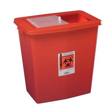 SharpSafety™ Large Volume Container, 12 Gallon, Red - Case of 10