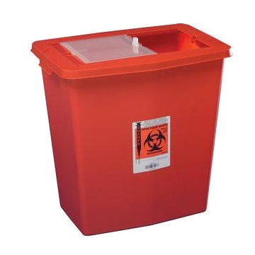 SharpSafety™ Large Volume Container, 12 Gallon, Red - Case of 10