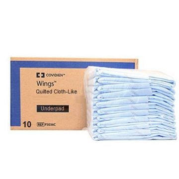 Kendall Wings Quilted Cloth-Like Underpad by Covidien - Bag of 10 - 30 inch x 30 inch