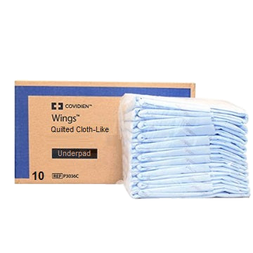 Kendall Wings Quilted Cloth-Like Underpad by Covidien - Bag of 10 - 30 inch x 30 inch