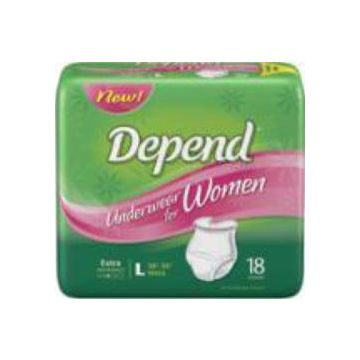 Incontinent Brief Depend Super Plus Absorbency - Case of 72, 28-40 Inch Small / Medium White Super Absorbency Plus