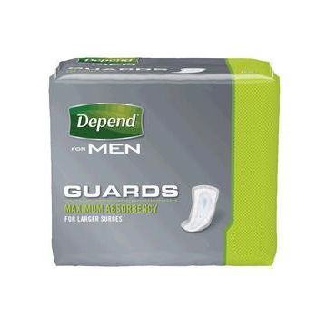 Depend Guard for Men, Maximum Absorbency, 12" by Kimberly Clark - Case of 104.