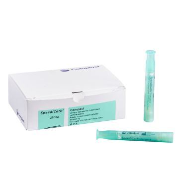 Urethral Catheter SpeediCath® Compact Straight Tip Hydrophilic Coated Polyurethane - Box of 30, 8Fr, 2.75 inch L, Blue