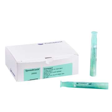 Urethral Catheter SpeediCath® Compact Straight Tip Hydrophilic Coated Polyurethane - Box of 30, 8Fr, 2.75 inch L, Blue