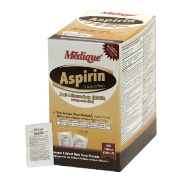 Pain Relief Medique® 325 mg Strength Aspirin Tablet 250 per Box