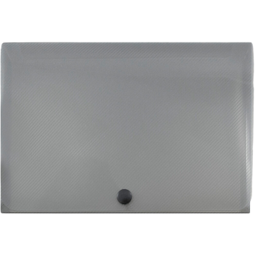 8 3/8 x 5 3/4 x 1 3/8 Plastic Snap Case Portfolios - Smoke Gray
