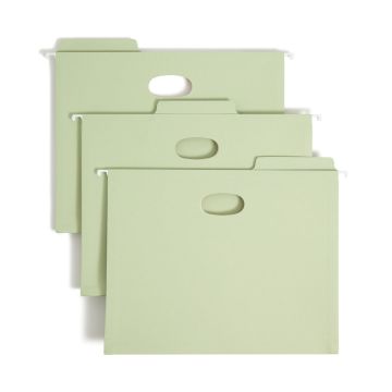 FasTab/TUFF Hanging File Pockets, 1/3-Cut Tab - Moss Green / Letter / 1