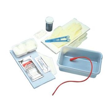 Kendall Healthcare Dover™ Open Urethral Catheter Tray with 14Fr Red Rubber Catheter Sterile