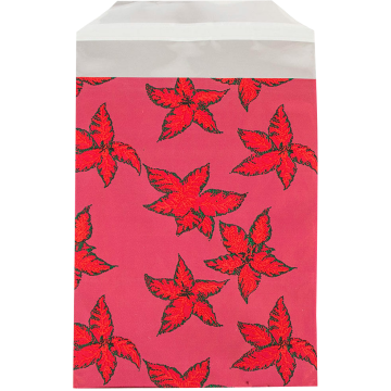 9 x 12 Open End Envelopes with Peel & Seal - Red Holly Foil 32lb