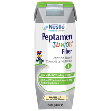 Pediatric Oral Supplement Peptamen Junior® Fiber Vanilla Flavor 8.45 oz. Carton Liquid Fiber Impaired GI Function - Each