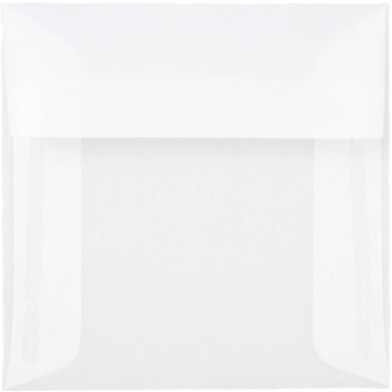 5 x 5 Square Envelopes - Clear Translucent 30lb