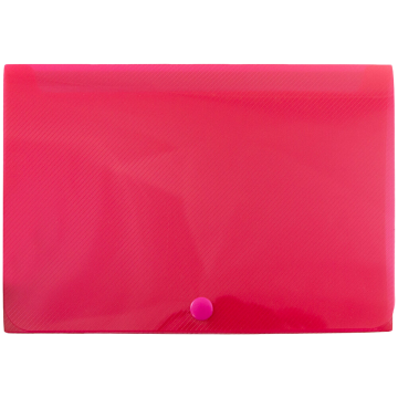 8 3/8 x 5 3/4 x 1 3/8 Plastic Snap Case Portfolios - Red