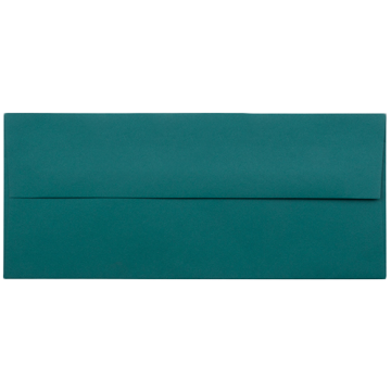 #10 Square Flap Envelopes (4 1/8 x 9 1/2) - Teal Blue 32lb