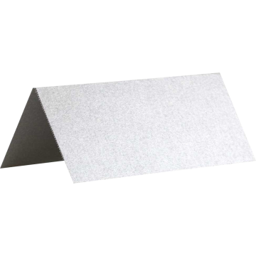 3 3/4 x 1 3/4 Printable Place Cards - Silver Metallic