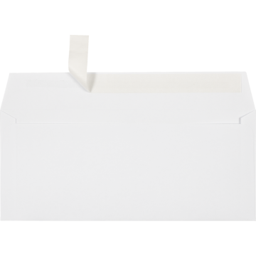 #10 Square Flap Envelopes (4 1/8 x 9 1/2) with Peel & Seal - White 24lb