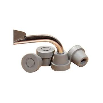 Guardian Quad Cane Tip with Reinforcing Metal Insert 1/2" Diameter, Gray, Heavy-duty Rubber