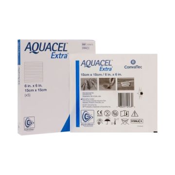Aquacel Extra Hydrofiber Foam Adhesive Dressing by Convatec - 2 X 2 Inch / Square / Each