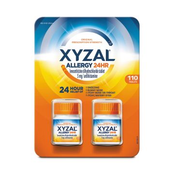 XYZAL Allergy Relief - Levocetirizine 5mg, 55 Tablets (Pack of 2)