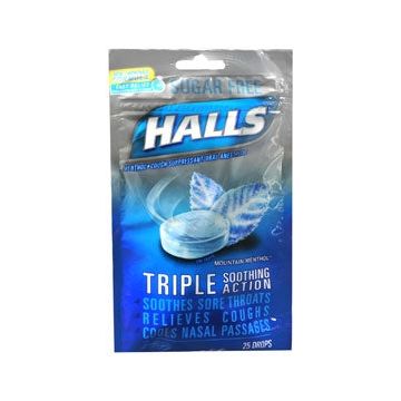 Cold and Cough Relief Halls® 5.8 mg Strength Lozenge 25 per Bag