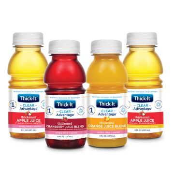 Thickened Beverage Thick-It® Clear Advantage - Case of 24 - 8 oz. Bottle Cranberry Flavor Liquid IDDSI Level 2 Mildly Thick