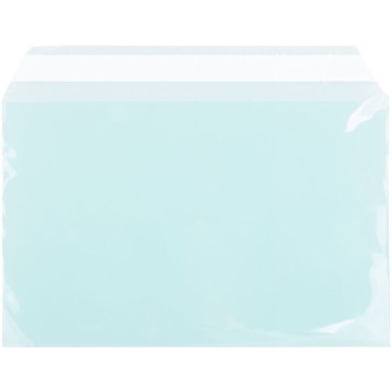 5 7/16 x 8 5/8 Cello Envelopes with Peel & Seal - Aqua 1.6mil