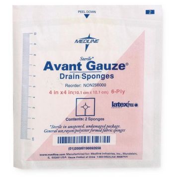 Drain Sponge Medline 4 X 4 Inch Sterile 6-Ply - Each