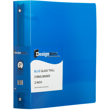 Blue Plastic 2 Inch 3-Ring Binder