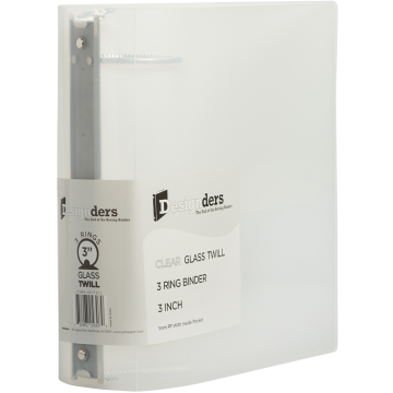 Clear Plastic 3 Inch 3-Ring Binder