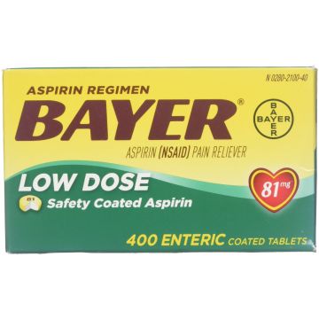 BAYER Pain Relief - Aspirin 81mg, 400 Tablets