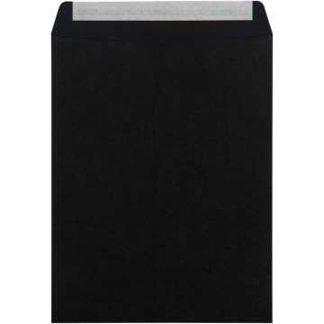 10 x 13 Open End Envelopes with Peel & Seal - Smooth Midnight Black 32lb